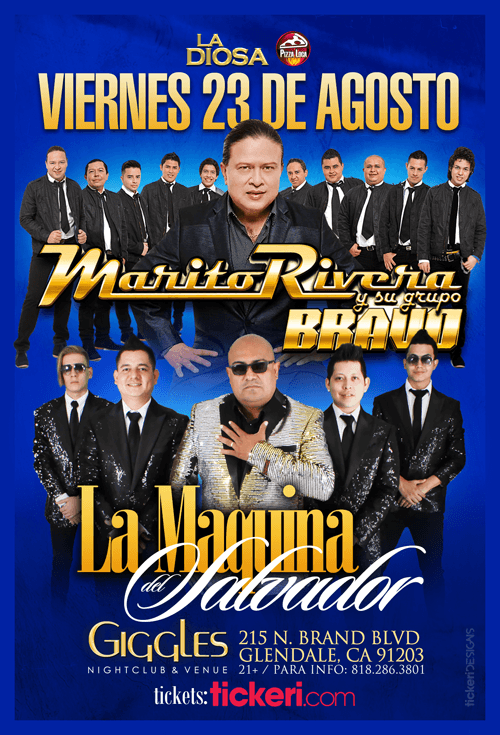 Event - MARITO RIVERA Y LA MAQUINA EN LOS ANGELES - Glendale, California - August 23, 2019 | concert tickets