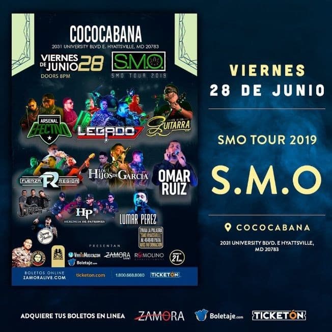 Event - S.M.O. Smoke me out TOUR 2019 - Adelphi, Maryland - June 28, 2019 | concert tickets