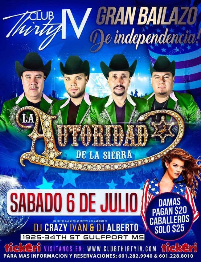 Event - La Autoridad de la Sierra en Concierto - Gulfport, Mississippi - July 6, 2019 | concert tickets