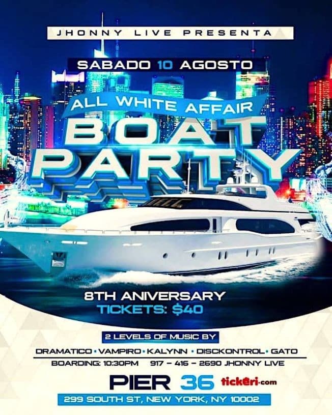 Event - ALL WHITE BOAT PARTY    8 TH ANIVERSARY  2019 - New York, New York - August 10, 2019 | concert tickets