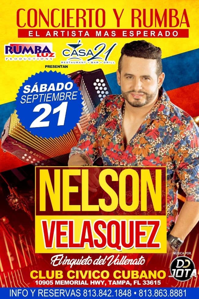 Event - Nelson Velasquez En Tampa,FL - Tampa, Florida - September 21, 2019 | concert tickets