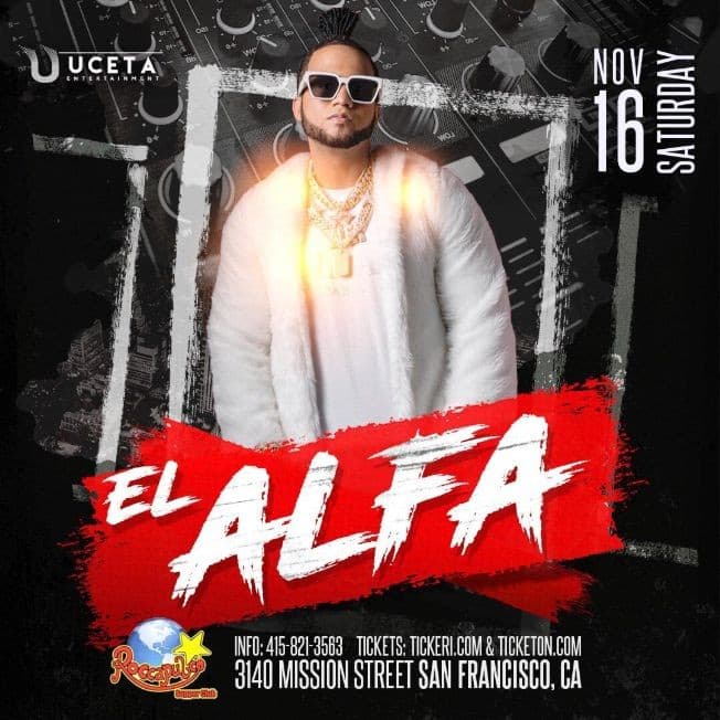 Event - El Alfa En Concierto En San Francisco,CA - San Francisco, California - November 16, 2019 | concert tickets