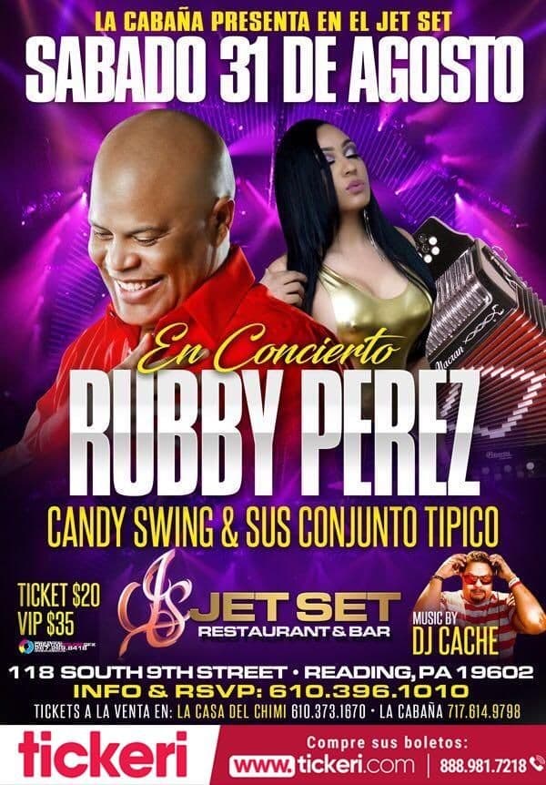 Event - Rubby Perez, Candy Swing & Sus Conjuntos Tipico En Reading,PA - Reading, Pennsylvania - August 31, 2019 | concert tickets