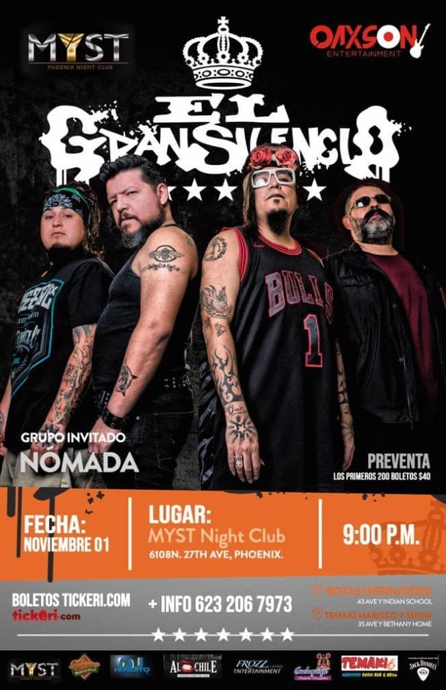 Event - El Gran Silencio En Concierto En Phoenix - Phoenix, Arizona - November 1, 2019 | concert tickets