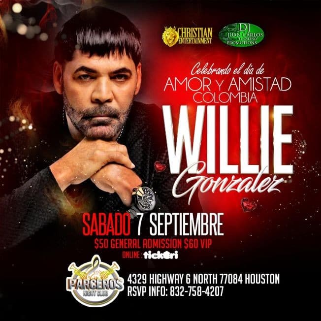 Event - WILLIE GONZALEZ  en Houston, TX - Houston, Texas - September 7, 2019 | concert tickets