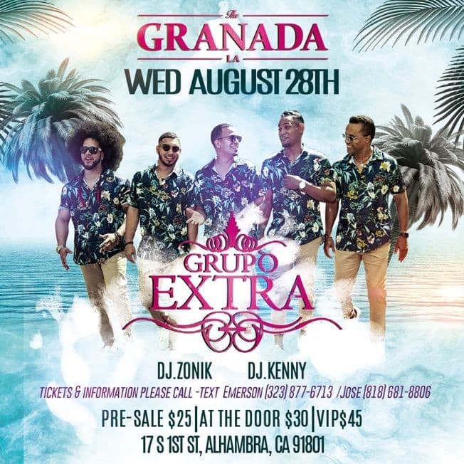 Event - Grupo Extra Live Concert - Alhambra, California - August 28, 2019 | concert tickets