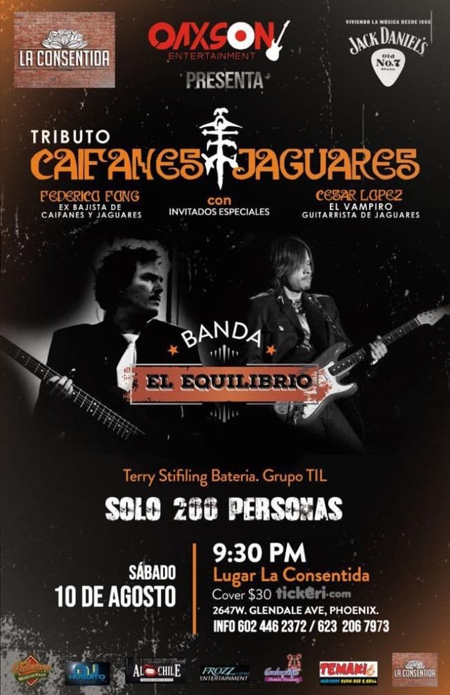 Event - Tributo  Caifanes & Jaguares,Banda El Equilibrio en Concierto En Phoenix,AZ - Phoenix, Arizona - August 10, 2019 | concert tickets