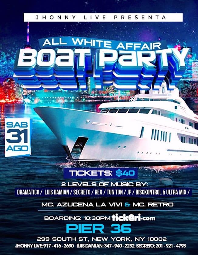 Event - ALL WHITE. BOAT PARTY.       PART 2 - New York, New York - August 31, 2019 | concert tickets