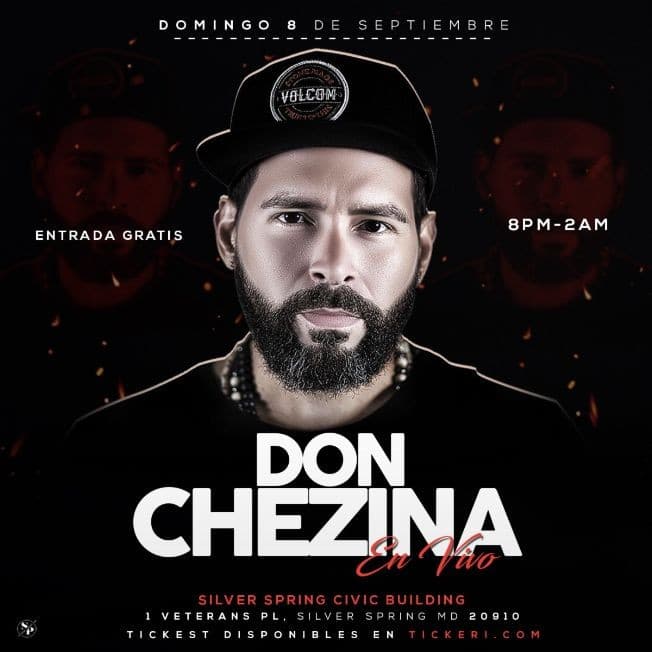 Event - DON CHEZINA - GRATIS CON TICKETS - SILVER SPRING, Maryland - 8 de septiembre de 2019 | concert tickets