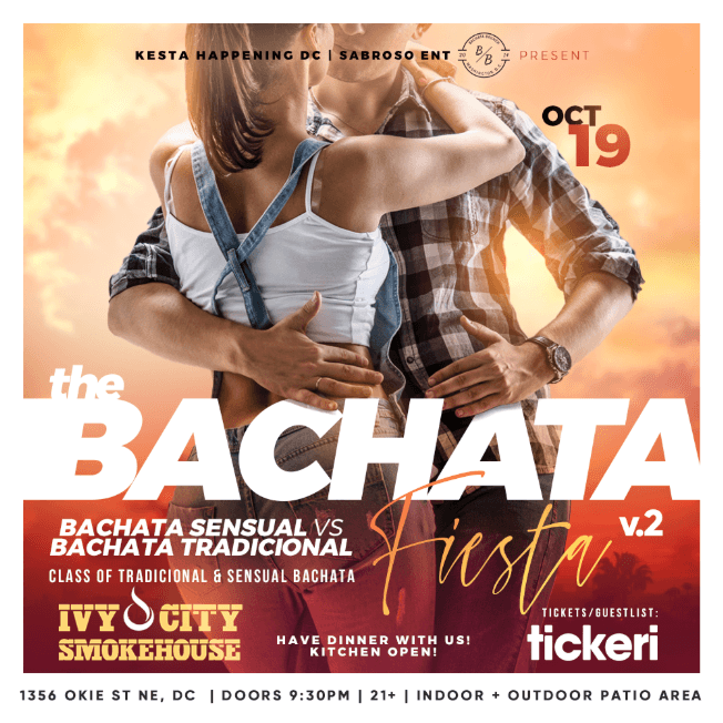 Event - The Bachata Fiesta 2019 v.2: Bachata Tradicional vs Bachata Sensual - Washington, District Of Columbia - October 19, 2019 | concert tickets