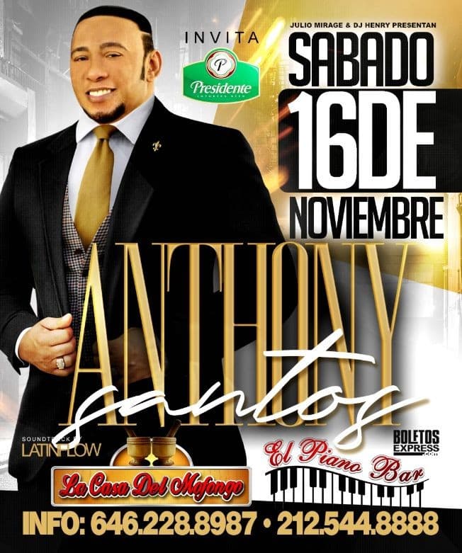 Event - ANTHONY SANTOS EL MAYIMBE - New York, New York - November 16, 2019 | concert tickets