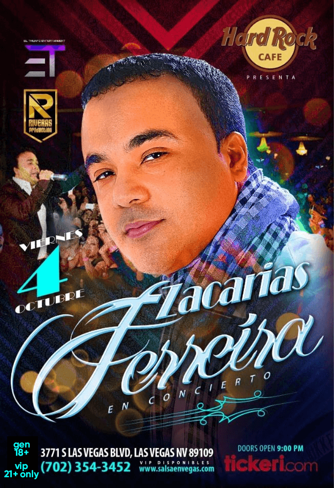 Event - Zacarias Ferreira En Concierto En Las Vegas,NV - Las Vegas, Nevada - October 4, 2019 | concert tickets