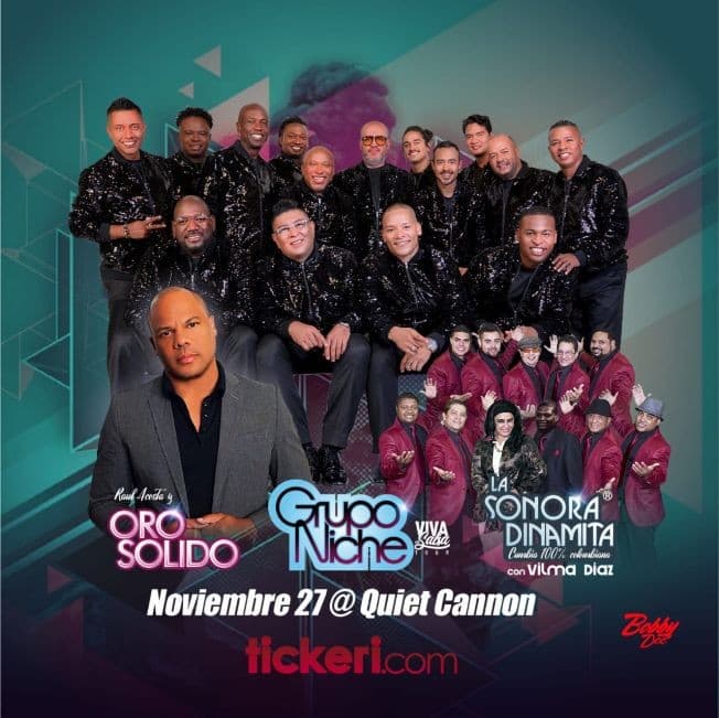 Event - Grupo Niche, Oro Solido,Sonora Dinamita [ Vilma Diaz ] - Montebello, California - November 27, 2019 | concert tickets