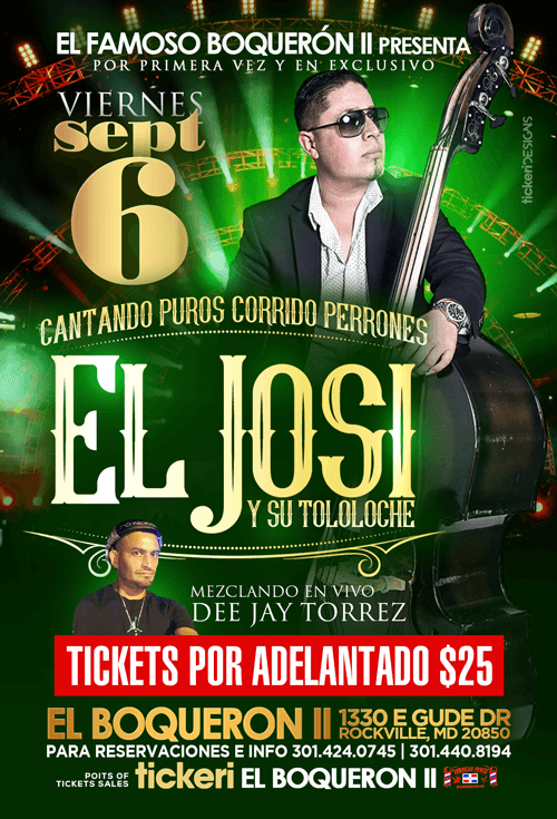 Event - El Josi - Rockville, Maryland - September 6, 2019 | concert tickets