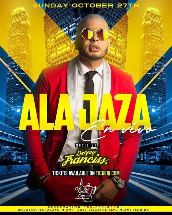 Event - ALA JAZA EN CONCIERTO EL OTRO TIESTO CAFE MIAMI - Miami, Florida - October 27, 2019 | concert tickets