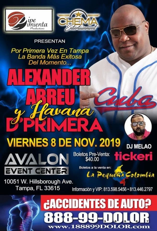 Event - ALEXANDER ABREU y HAVANA D' PRIMERA En TAMPA Fl - Tampa, Florida - November 8, 2019 | concert tickets