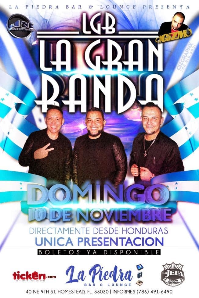 Event - La Gran Banda En Vivo Desde Honduras - Homestead, Florida - November 10, 2019 | concert tickets