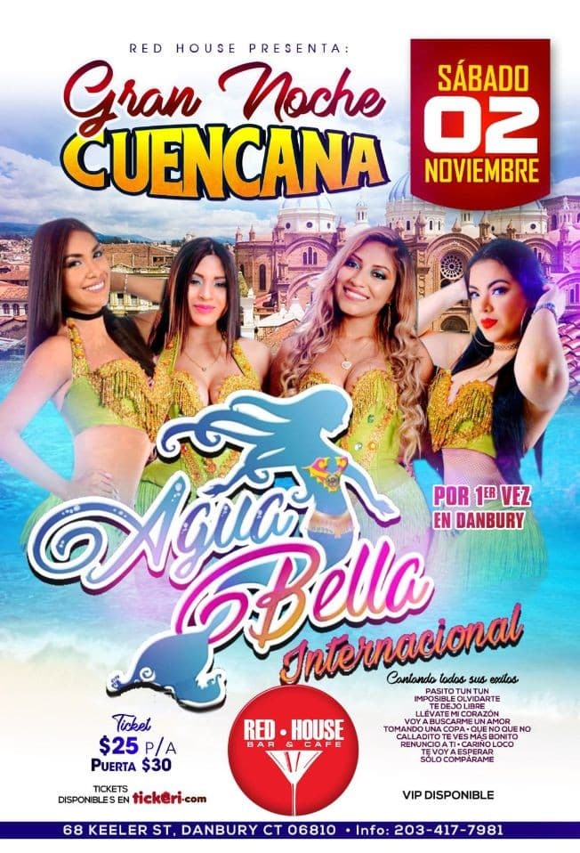 Event - AGUA BELLA - Danbury, Connecticut - November 2, 2019 | concert tickets