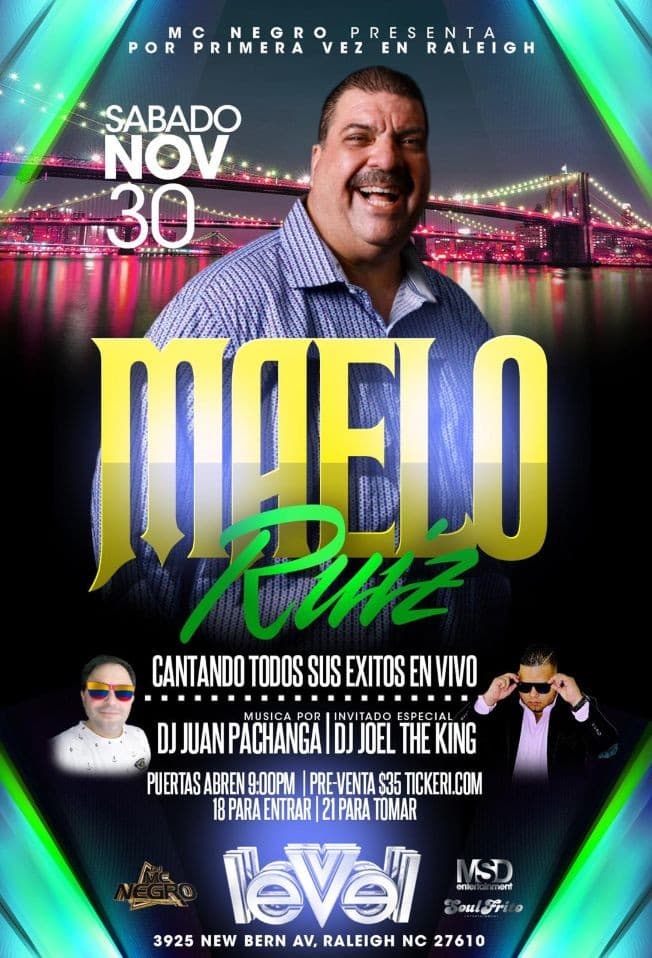 Event - Maelo Ruiz En Concierto - Raleigh, North Carolina - November 30, 2019 | concert tickets