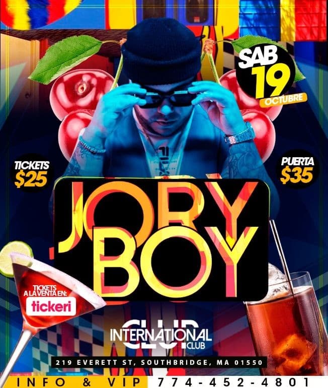 Event - Jory Boy @International Club Southbridge MA - Southbridge, Massachusetts - October 19, 2019 | concert tickets