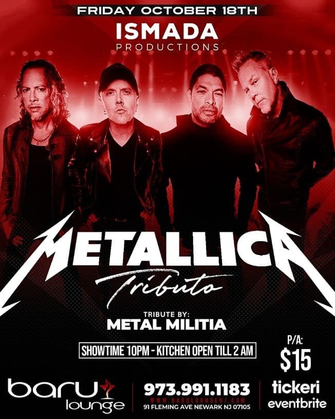 Event - Tributo a Metallica By Metal Militia En Newark,NJ - Newark, New Jersey - October 18, 2019 | concert tickets