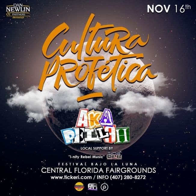 Event - CULTURA PROFETICA & AKAPELLAH ''Bajo la Luna FEST'' - Orlando, Florida - November 16, 2019 | concert tickets