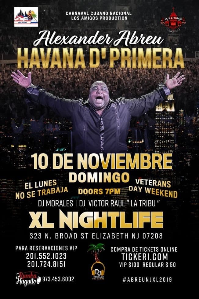 Event - Alexander Abreu y Havana D'Primera - Elizabeth, New Jersey - November 10, 2019 | concert tickets