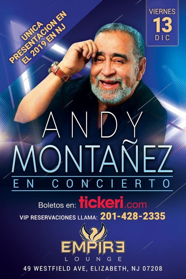 Event - Andy Montanez LIVE at Empire Lounge! - Elizabeth, New Jersey - December 13, 2019 | concert tickets