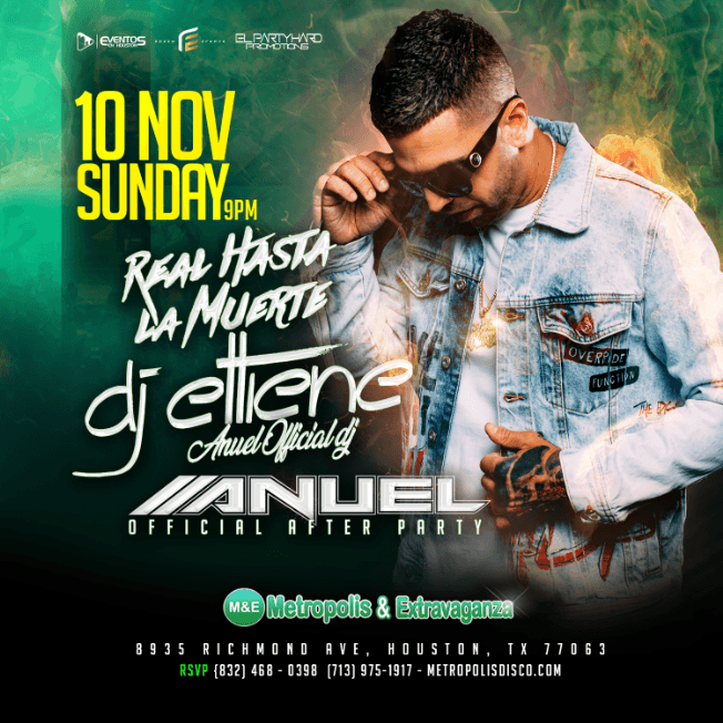 Event - Anuel official after party with Anuel official Dj - Houston, Texas - November 10, 2019 | concert tickets