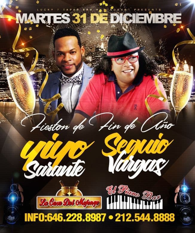 Event - YIYO SARANTE & SERGIO VARGAS Fieston de Fin de Año En New York,NY - New York, New York - December 31, 2019 | concert tickets