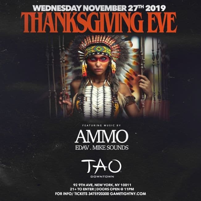 Event - Tao Downtown NYC Thanksgiving Eve 2019 - New York, New York - November 27, 2019 | concert tickets