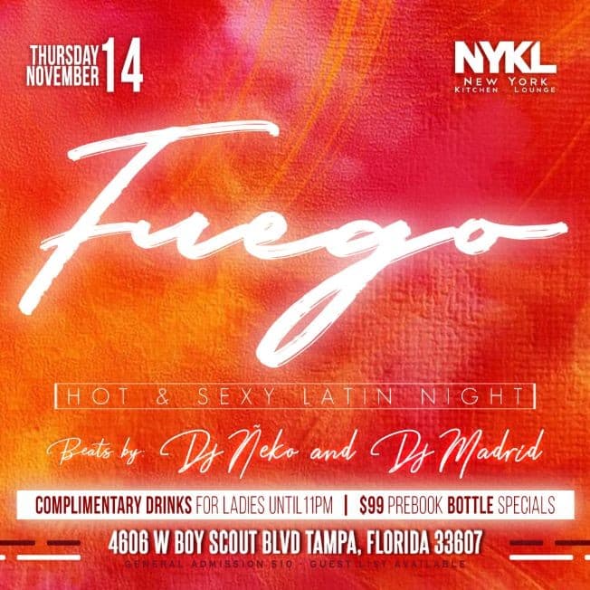 Event - Fuego Thursdays - Tampa, Florida - November 14, 2019 | concert tickets