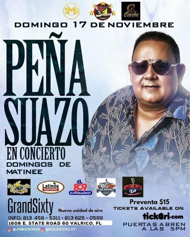 Event - Peña Suazo En Concierto - Valrico, Florida - November 17, 2019 | concert tickets