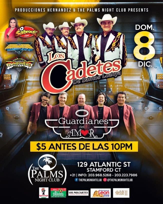 Event - Los Cadetes De Santos Lozoya y Guardianes Del Amor En Stamford,CT - Stamford, Connecticut - December 8, 2019 | concert tickets