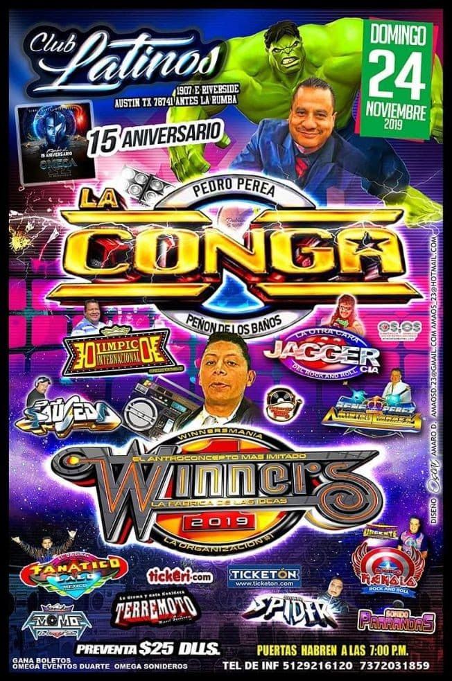 Event - Sonido La Conga, Sonido Winner´s y Mas En Austin,TX - Austin, Texas - November 24, 2019 | concert tickets