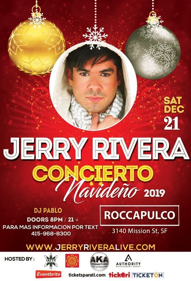 Event - Jerry Rivera Concierto Navideño En San Francisco,CA - San Francisco, California - December 21, 2019 | concert tickets