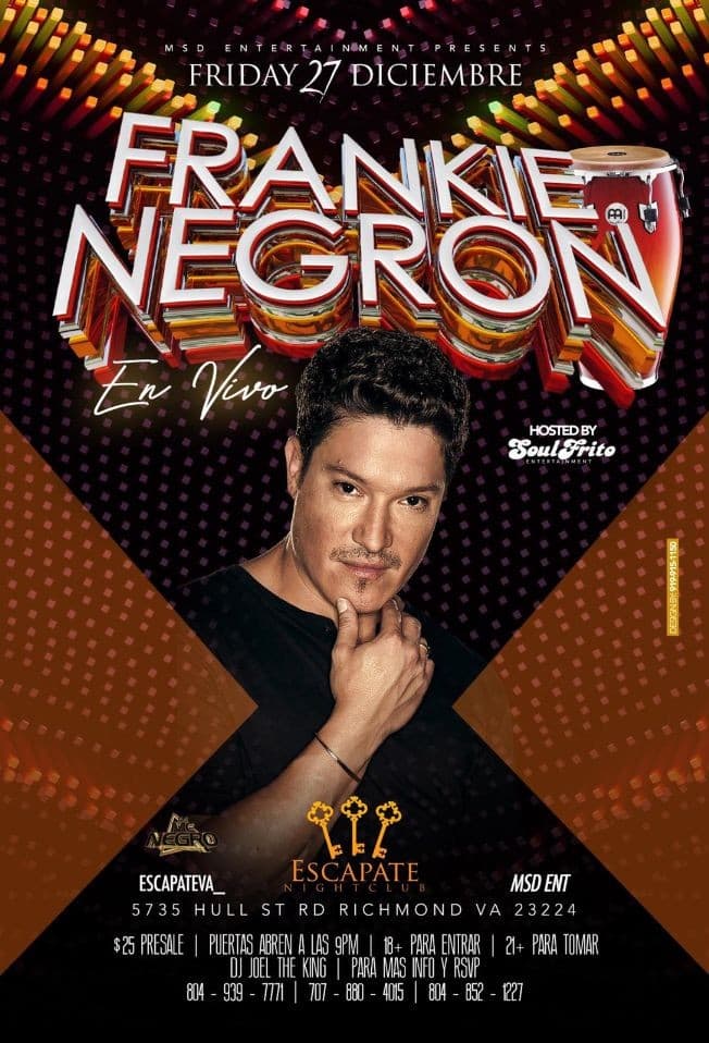 Event - Frankie Negron - Richmond, Virginia - December 27, 2019 | concert tickets