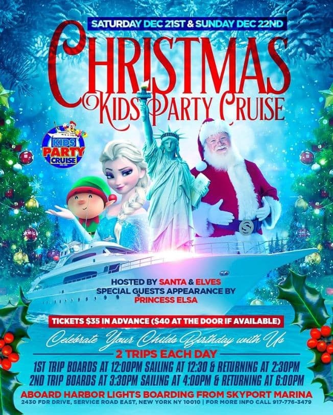 Event - Christmas Kids Party Cruise (3:30pm-6:00pm) - New York, New York - December 21, 2019 | concert tickets