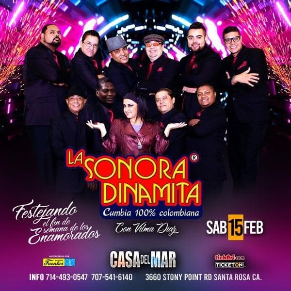 Event - La Sonora Dinamita Con Vilma Diaz En Santa Rosa,CA - Santa Rosa, California - February 15, 2020 | concert tickets