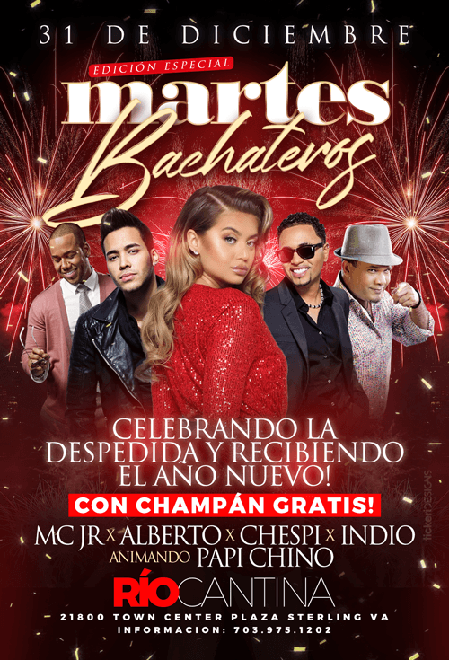 Event - Martes Bachateros - Edicion Especial por Año Nuevo! - Sterling, Virginia - December 31, 2019 | concert tickets