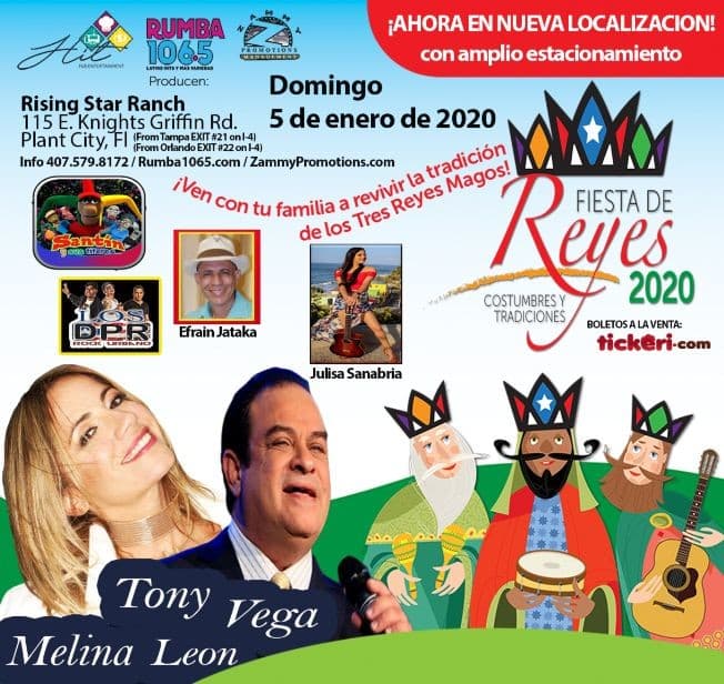 Event - HOY! Fiesta de Reyes 2020 / Domingo 5th Enero / "ATTENTION:"  TICKETS NOW SALE AT DOOR ONLY! DOORS OPEN AT 10AM!!! - Plant City, Florida - January 5, 2020 | concert tickets