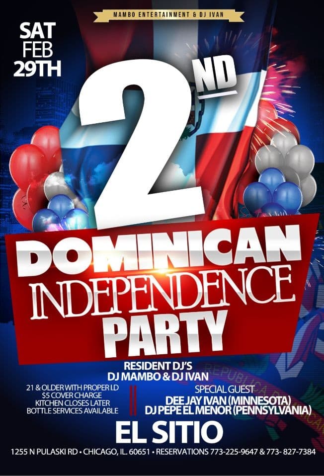 Event - 2nd Anual Dominican Independence party - Chicago, Illinois - February 29, 2020 | concert tickets