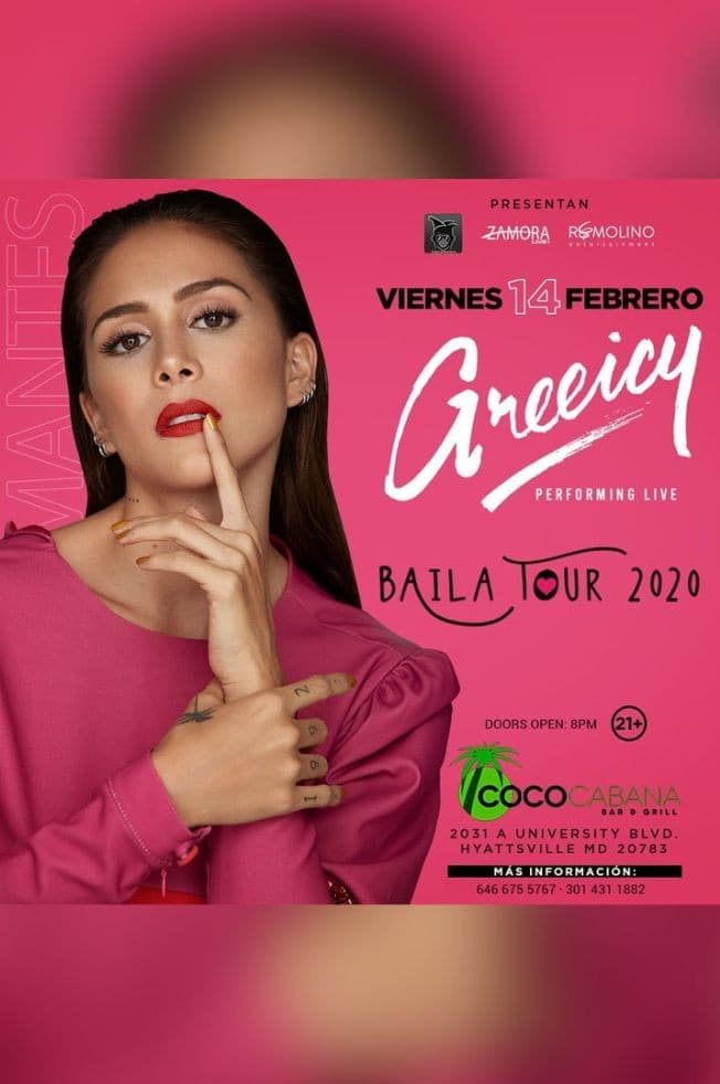 Event - Greeicy en Concierto! Baila Tour 2020 - Adelphi, Maryland - February 14, 2020 | concert tickets