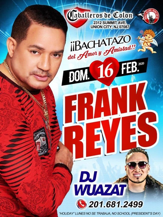 Event - Frank Reyes en Union City, NJ - Union City, New Jersey - February 16, 2020 | concert tickets