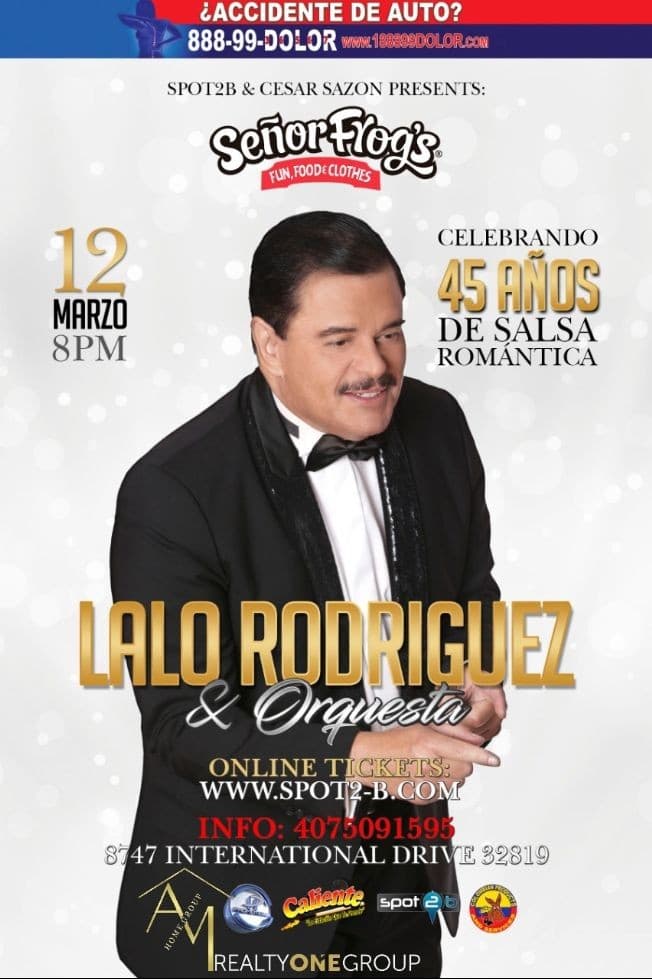 Event - TONIGHT LALO RODRIGUEZ EN CONCIERTO - Orlando, Florida - March 12, 2020 | concert tickets