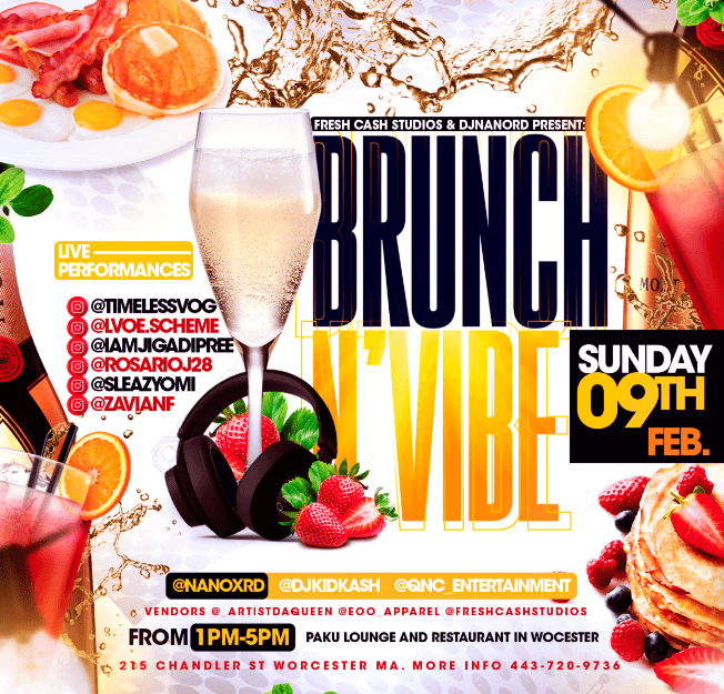 Event - Brunch N’ Vibes - Worcester, Massachusetts - February 9, 2020 | concert tickets