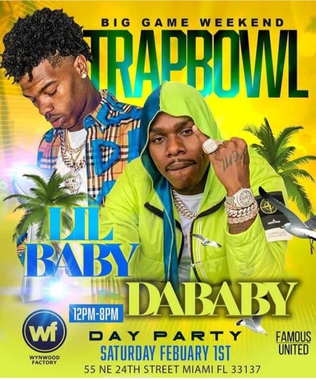 Event - Big Game Weekend Lil Baby & Dababy Live At Wynwood Factory - Miami, Florida - February 1, 2020 | concert tickets