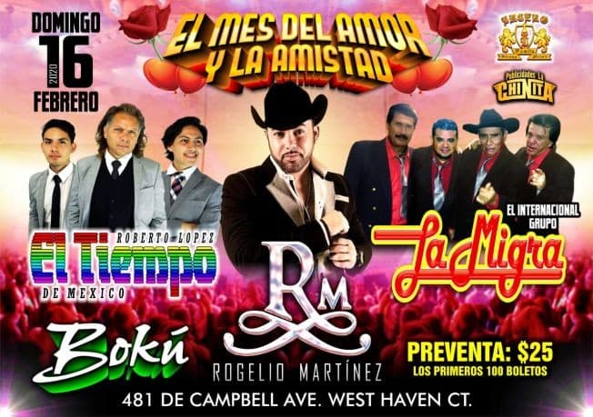 Event - Rogelio Martinez,El Tiempo De Mexico y Mas En West Haven,CT - West Haven, Connecticut - February 16, 2020 | concert tickets