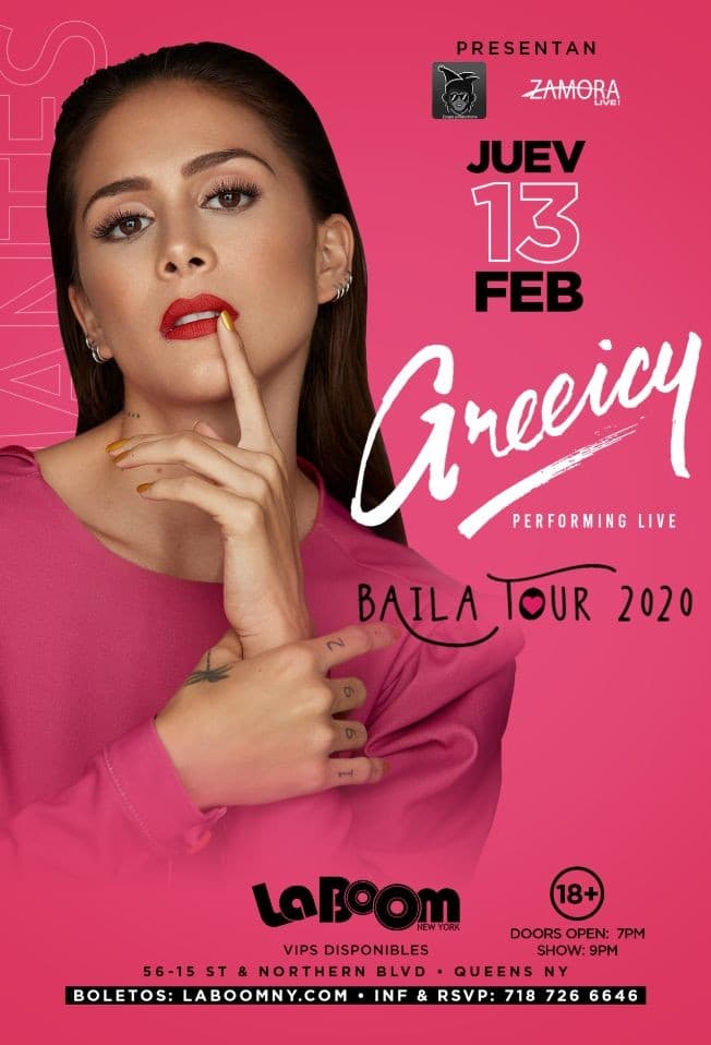 Event - GREEICY BAILA TOUR 2020 - Queens, New York - February 13, 2020 | concert tickets