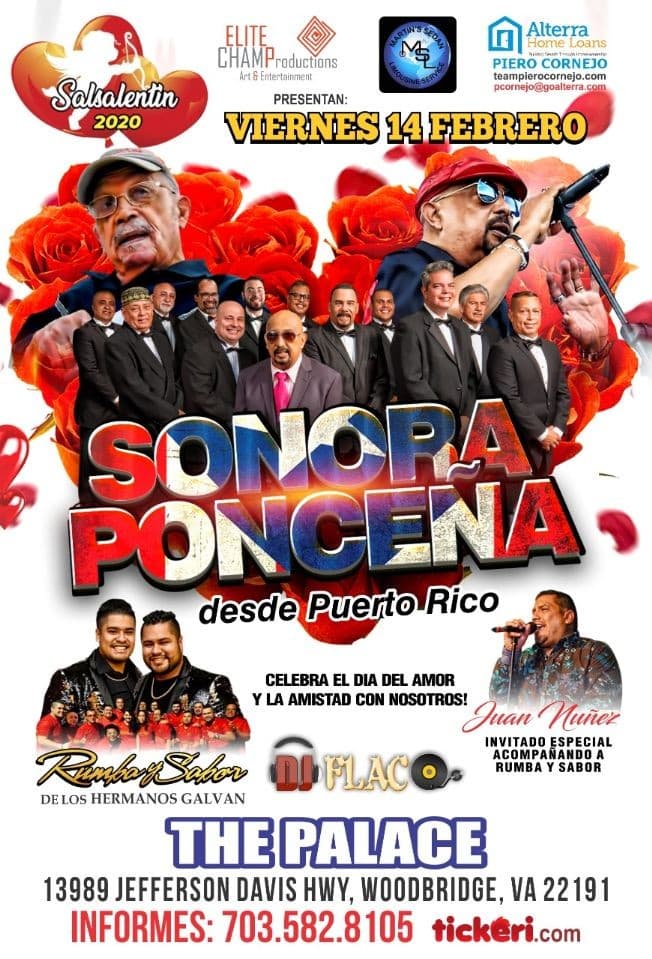 Event - La Sonora Ponceña en Woodbridge,VA - Woodbridge, Virginia - February 14, 2020 | concert tickets